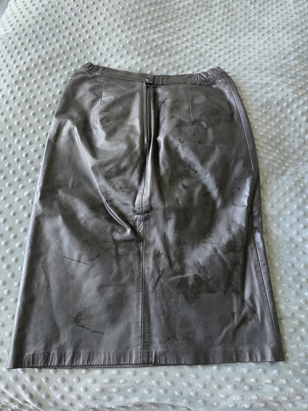 Vintage Marco Moroni Genuine Leather Midi Skirt – Black – Sz 8